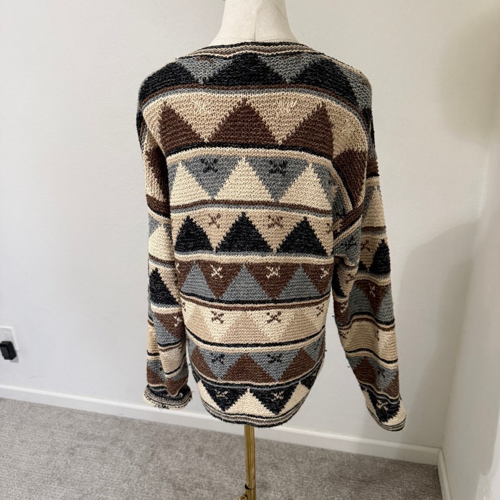 Talbots Hand Knit Geometric Pattern Cardigan Swea… - image 6